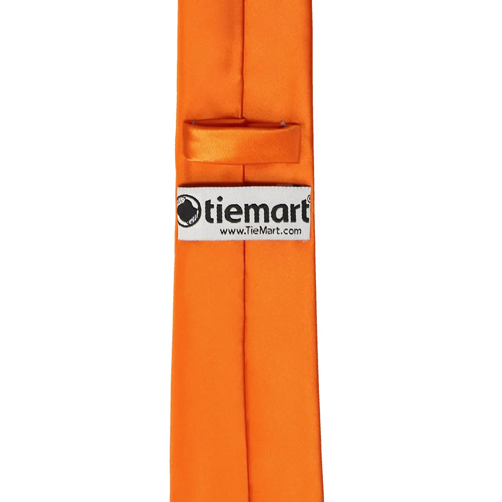 Orange Premium Slim Necktie, 2.5" Width sold by TieMart product image thumbnail 3
