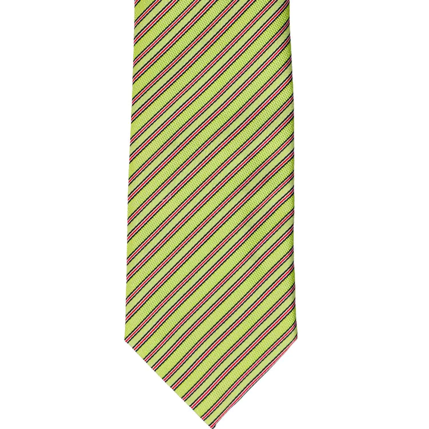 Key Lime Green Alice Striped Necktie sold by TieMart product image thumbnail 2
