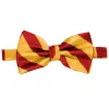Red and Golden Yellow Striped Bow Tie sold by TieMart
