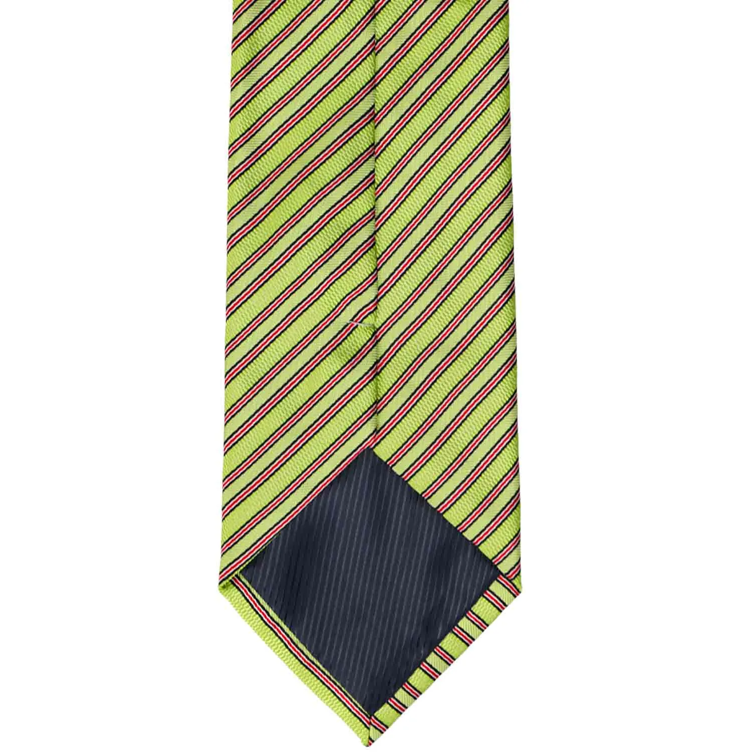 Key Lime Green Alice Striped Necktie sold by TieMart product image thumbnail 3