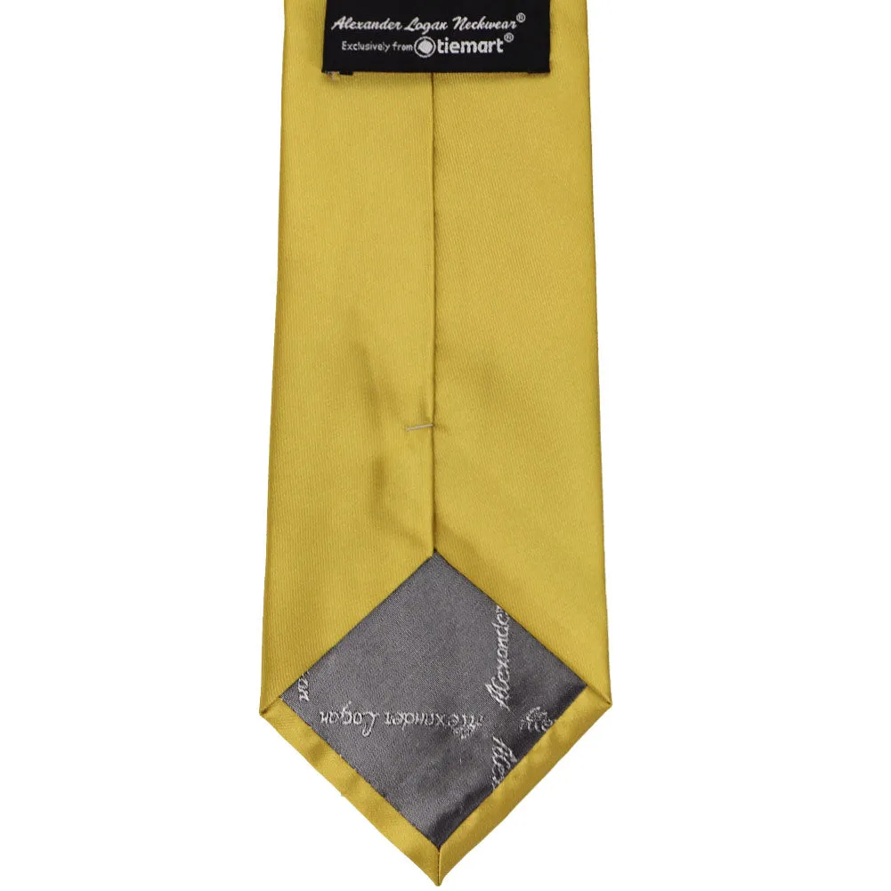 Gold Extra Long Solid Color Necktie sold by TieMart product image thumbnail 3