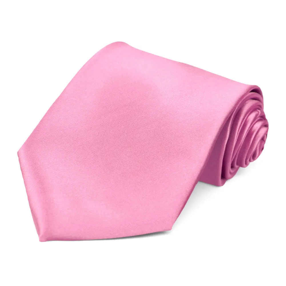 Simply Pink Solid Color Necktie sold by TieMart