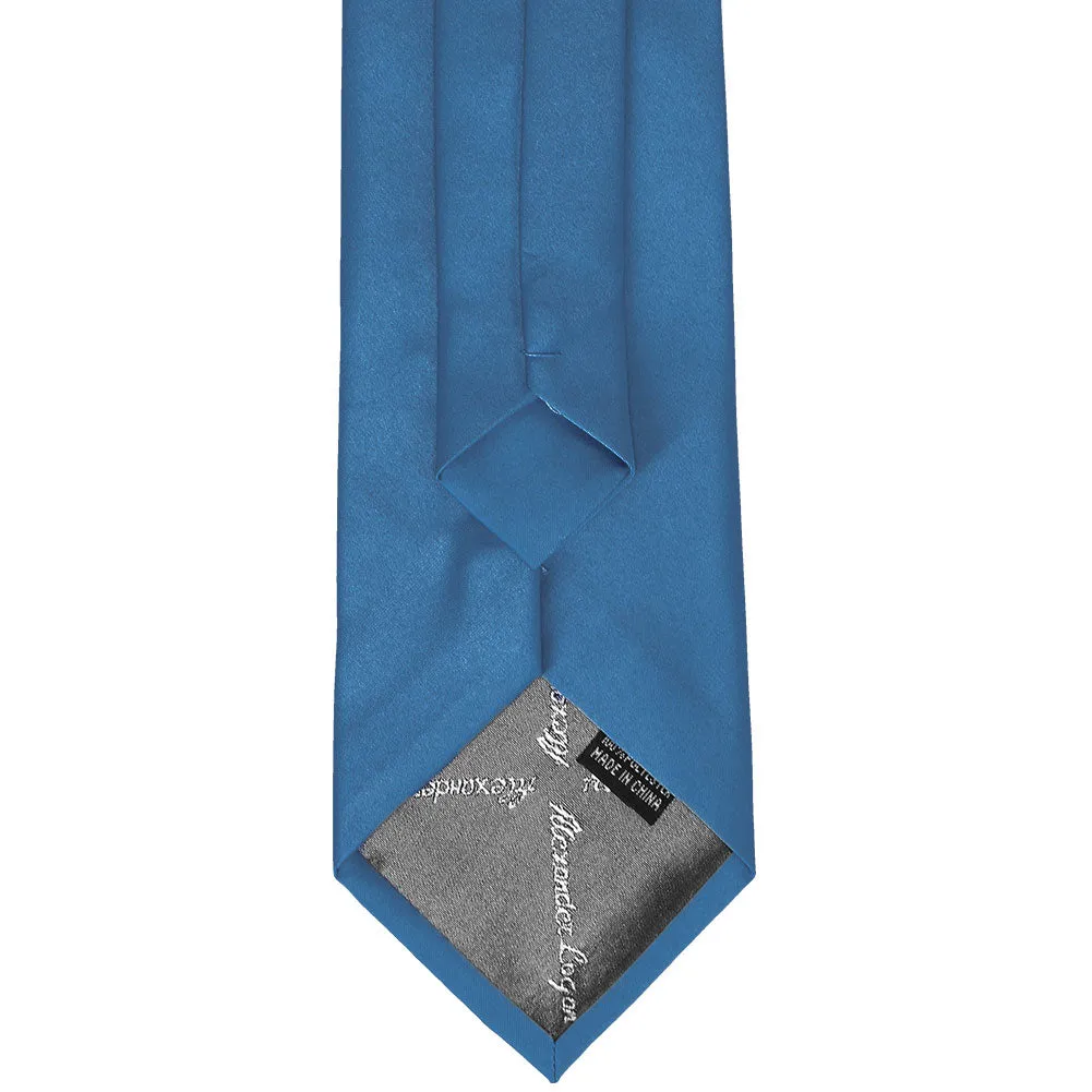 Blue Solid Color Clip-On Tie sold by TieMart product image thumbnail 5