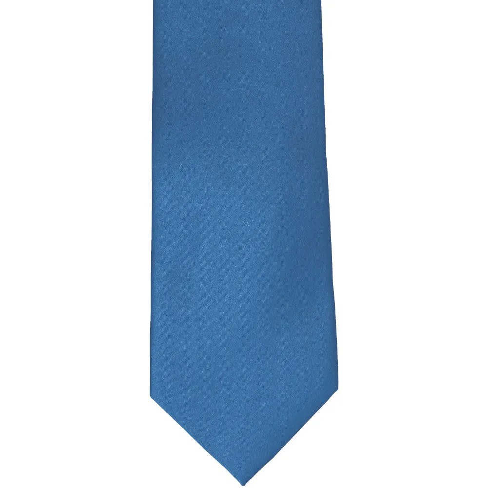 Blue Solid Color Clip-On Tie sold by TieMart product image thumbnail 3