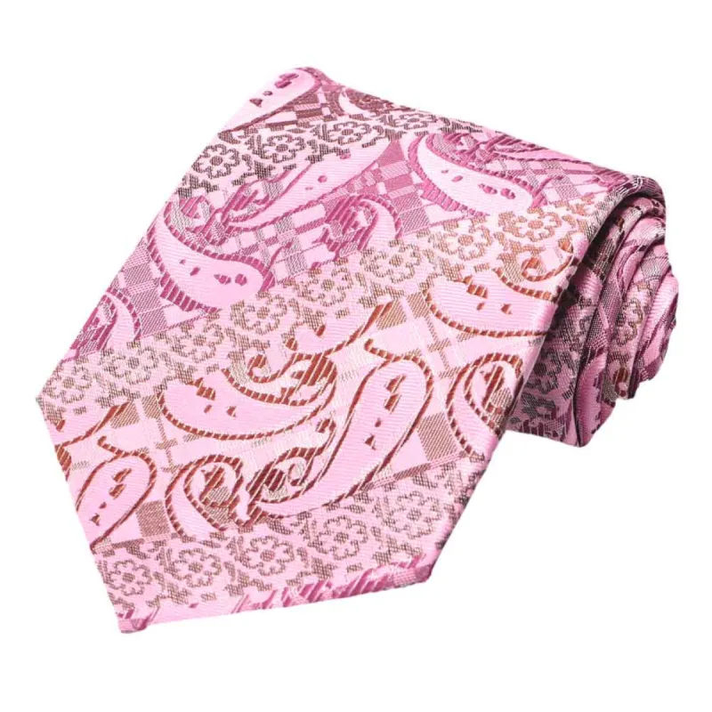 Pink Vernon Paisley Necktie sold by TieMart