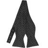 Black and White Athos Dot Self-Tie Bow Tie sold by TieMart