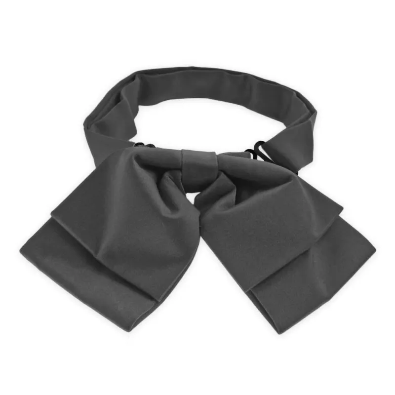 Deep Gray Floppy Bow Tie sold by TieMart