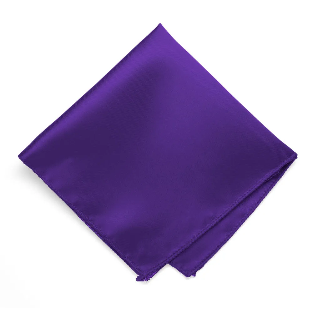 Dark Purple Solid Color Pocket Square sold by TieMart