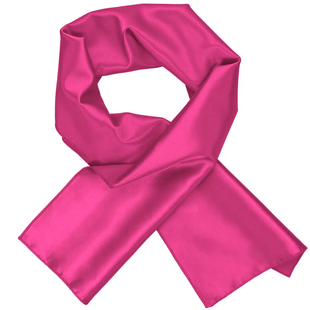 Bright Fuchsia Solid Color Scarf sold by TieMart product image thumbnail 2