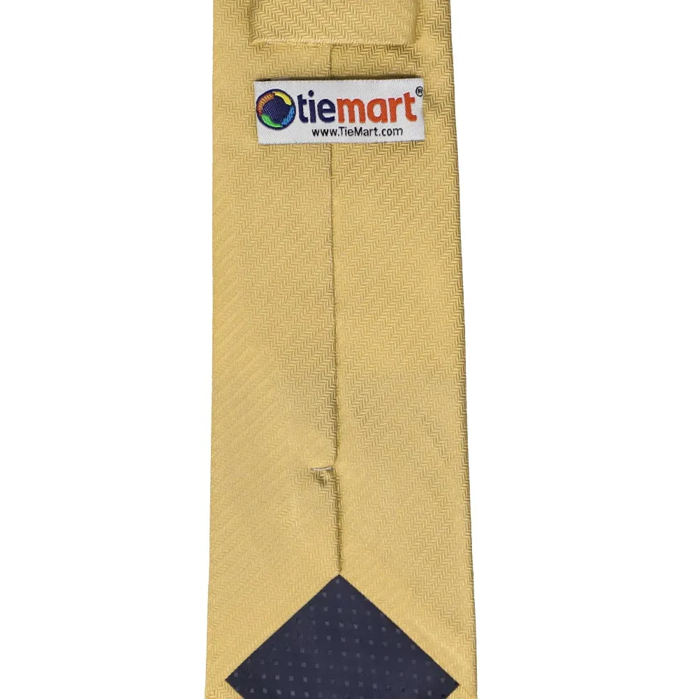 Pale Gold Herringbone Silk Necktie sold by TieMart product image thumbnail 3