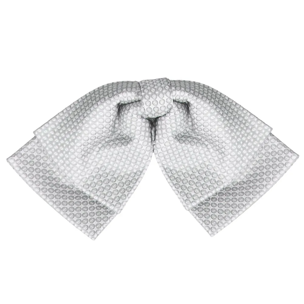 Soft Gray Henry Grain Pattern Floppy Bow Tie sold by TieMart