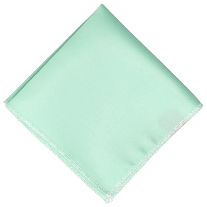 Light Seafoam Pocket Square sold by TieMart