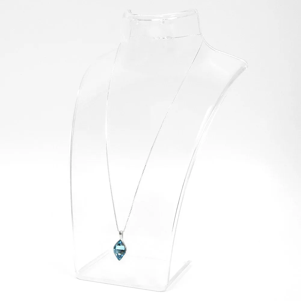 Pale Blue Rhombus Shaped Crystal Necklace sold by TieMart product image thumbnail 2