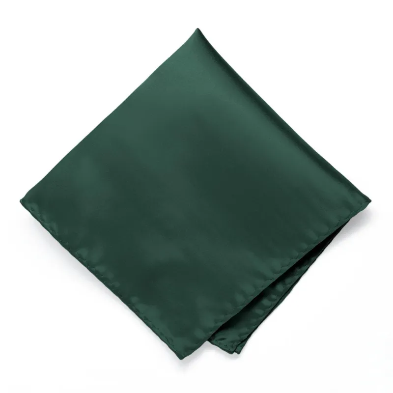 Hunter Green Premium Pocket Square sold by TieMart