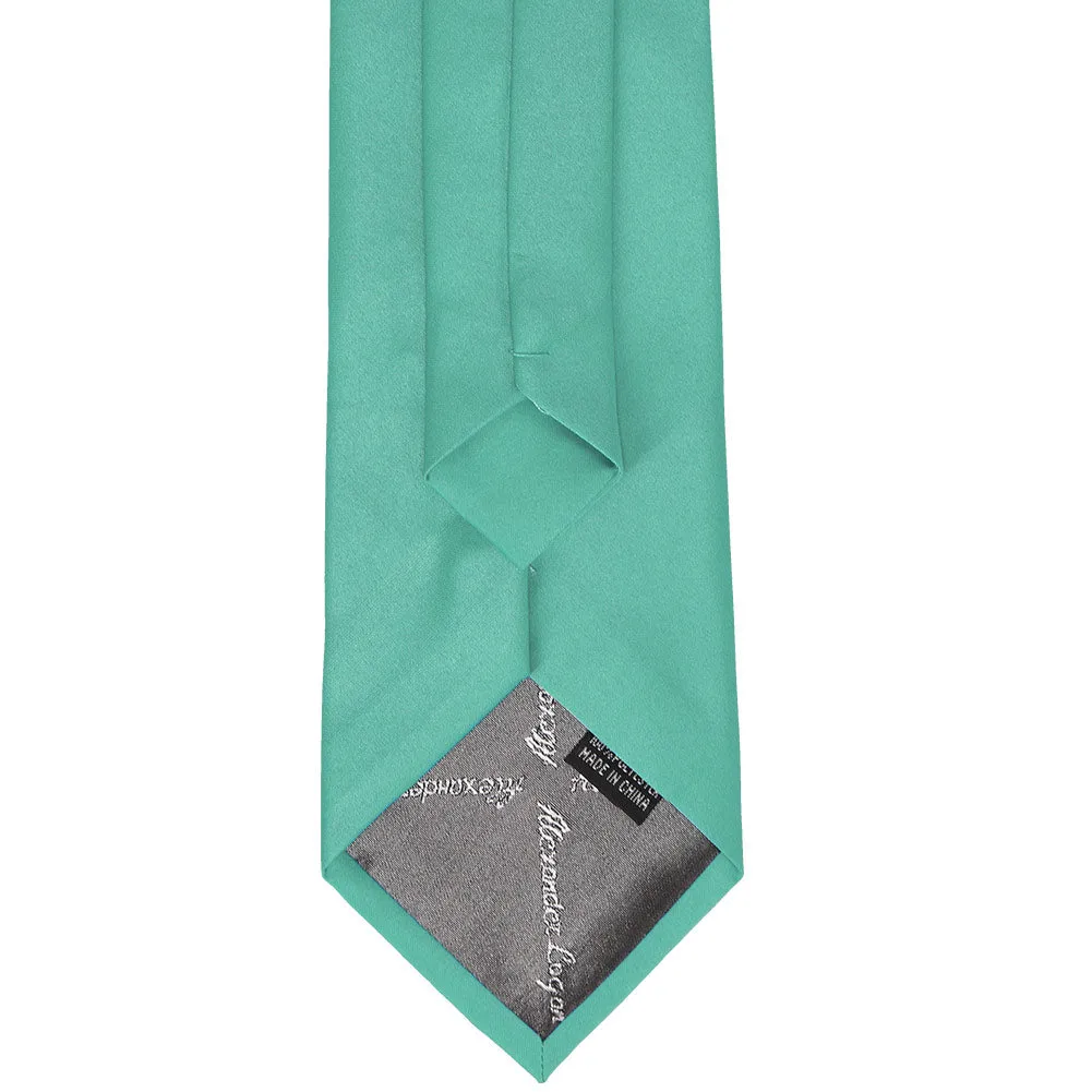 Aquamarine Solid Color Clip-On Tie sold by TieMart product image thumbnail 5