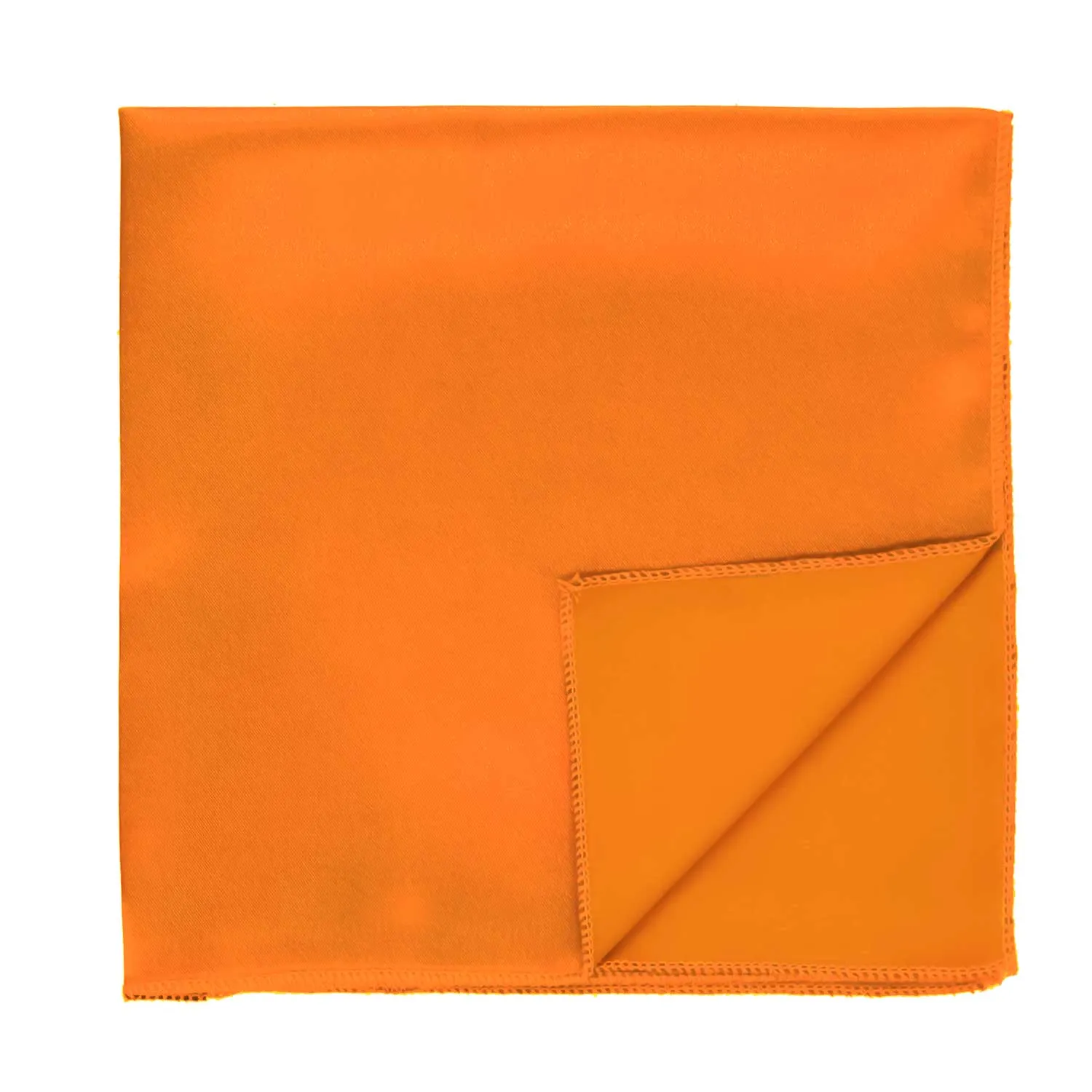 Pumpkin Orange Solid Color Pocket Square sold by TieMart product image thumbnail 2