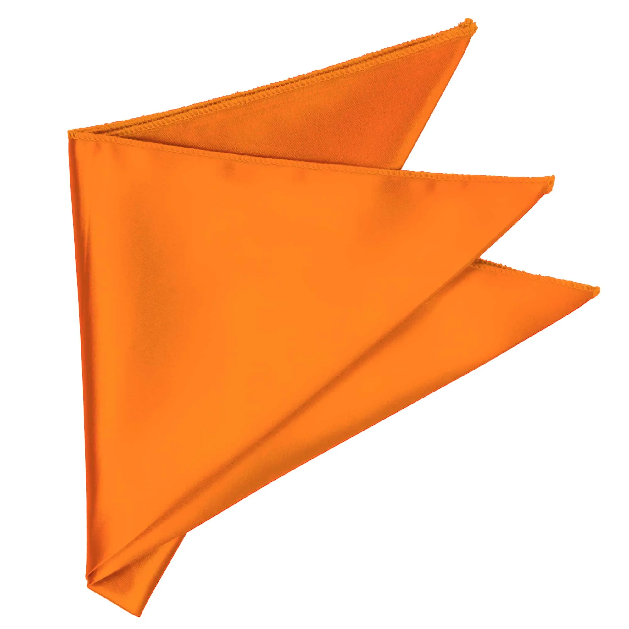 Pumpkin Orange Solid Color Pocket Square sold by TieMart product image thumbnail 3
