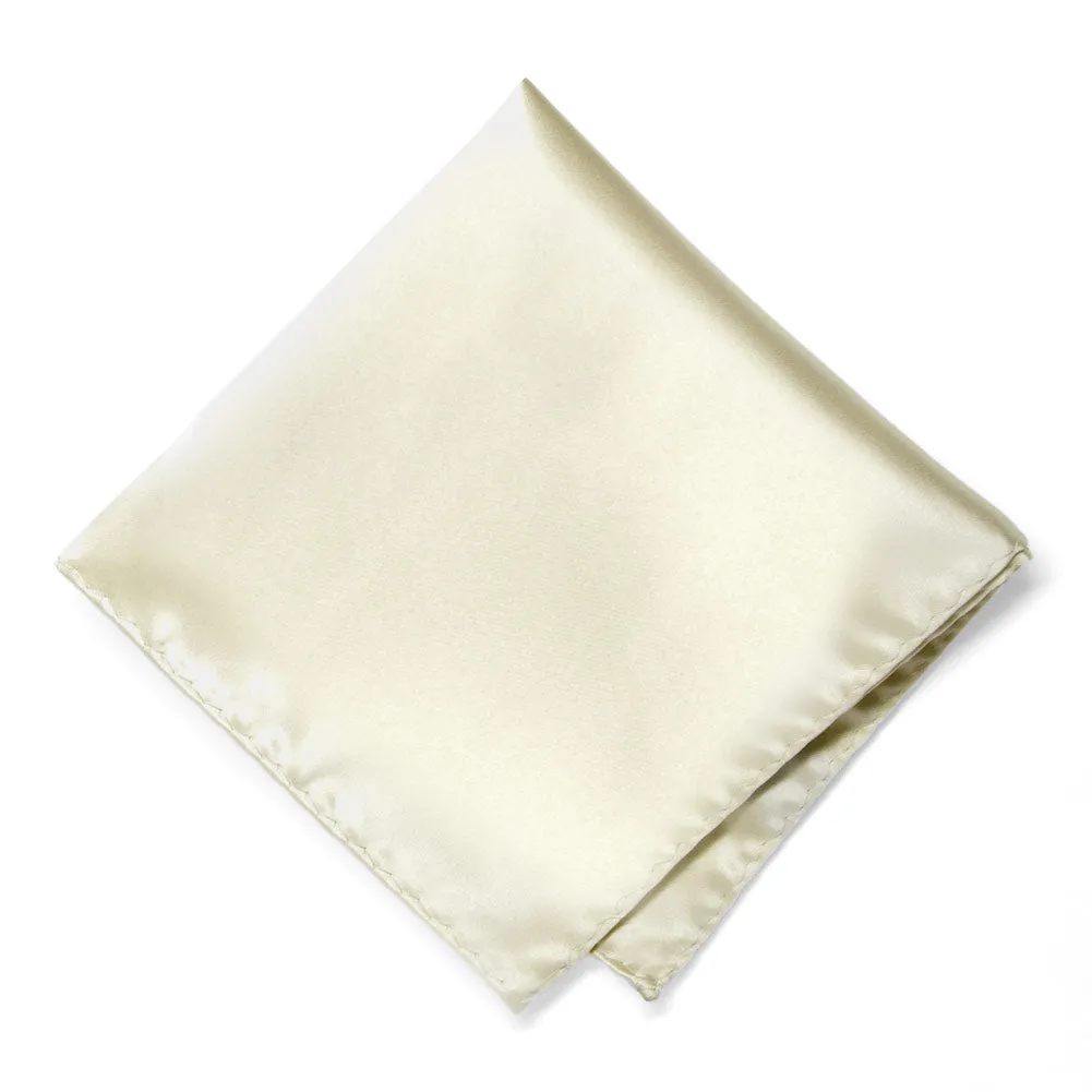 Ivory Premium Pocket Square sold by TieMart
