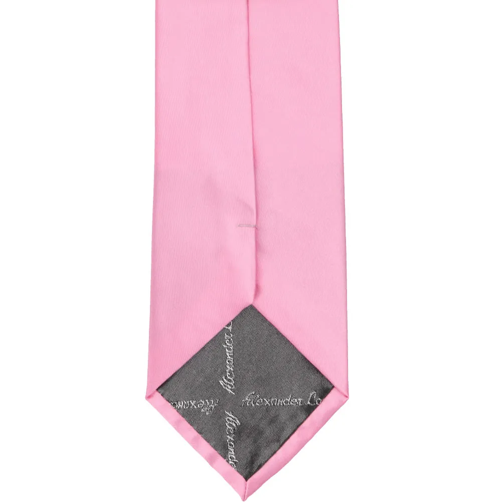 Pink Solid Color Necktie sold by TieMart product image thumbnail 4