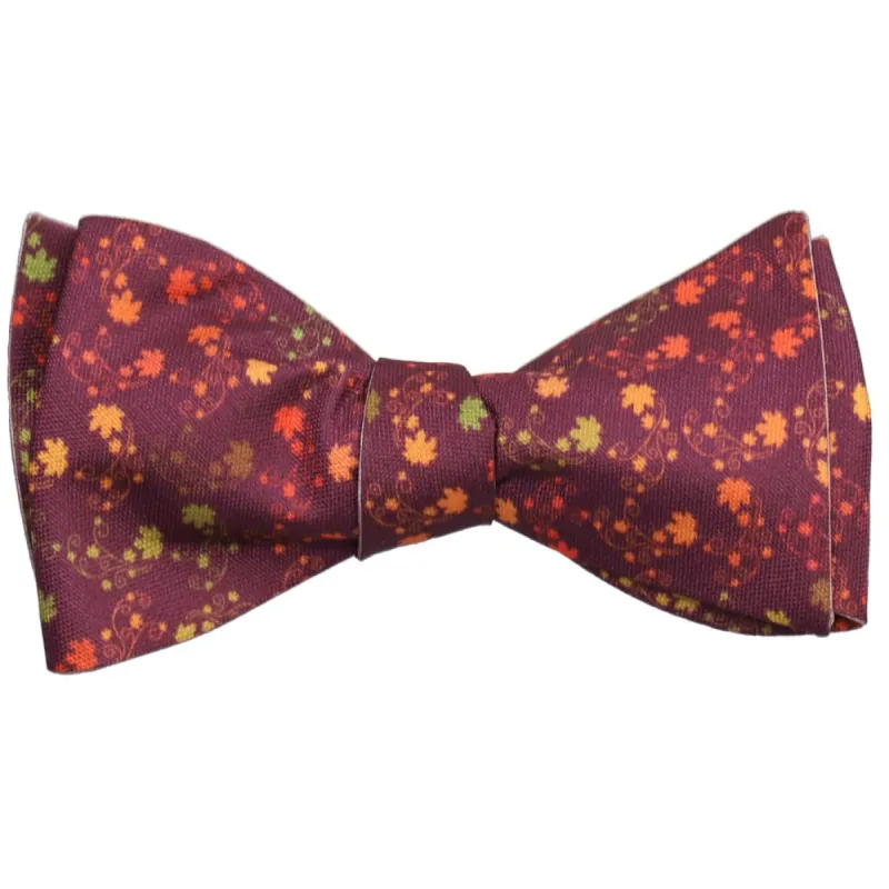 Autumn Leaves Self-Tie Bow Tie sold by TieMart