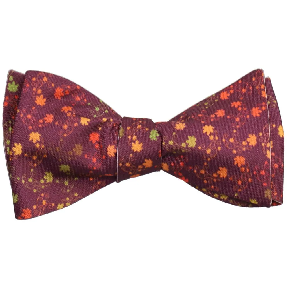 Autumn Leaves Self-Tie Bow Tie sold by TieMart