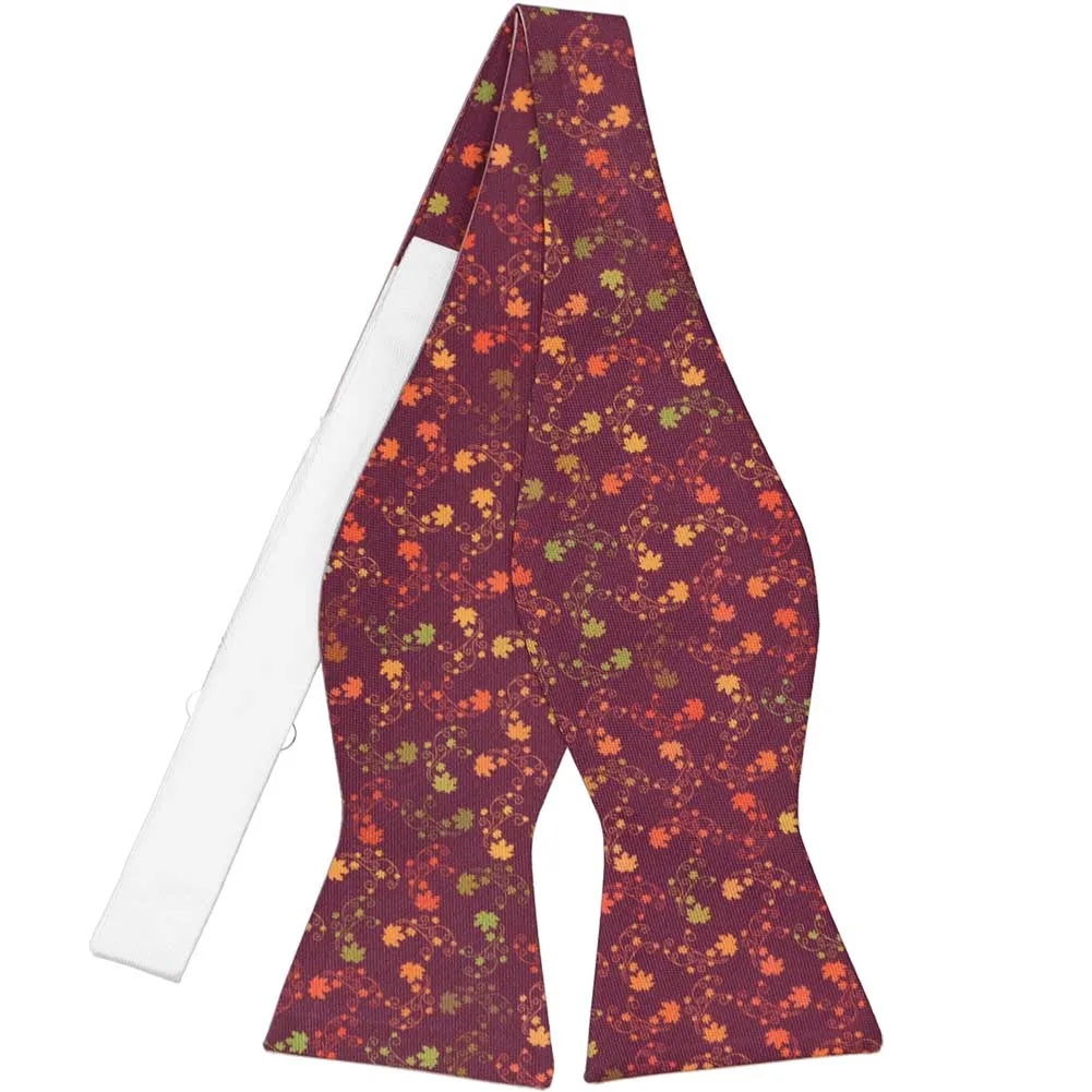 Autumn Leaves Self-Tie Bow Tie sold by TieMart product image thumbnail 2