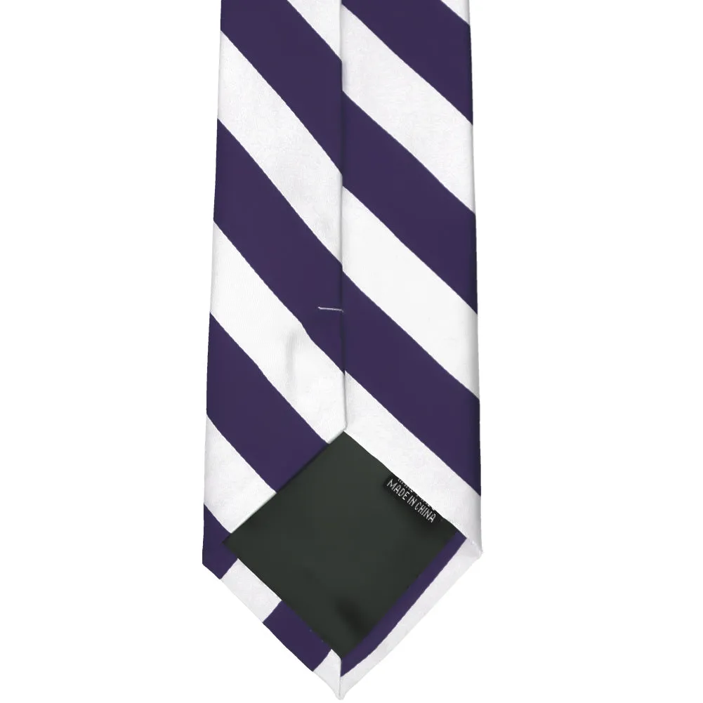 Lapis Purple and White Striped Tie sold by TieMart product image thumbnail 5