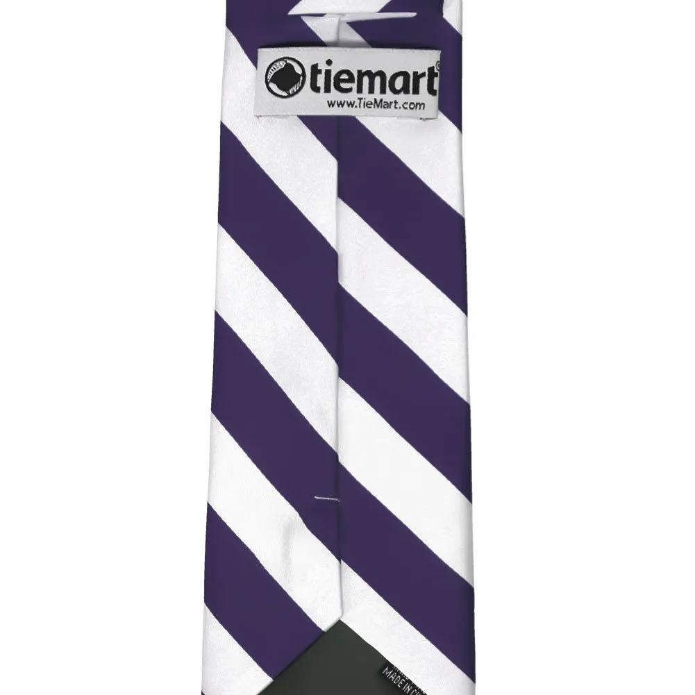 Lapis Purple and White Striped Tie sold by TieMart product image thumbnail 4