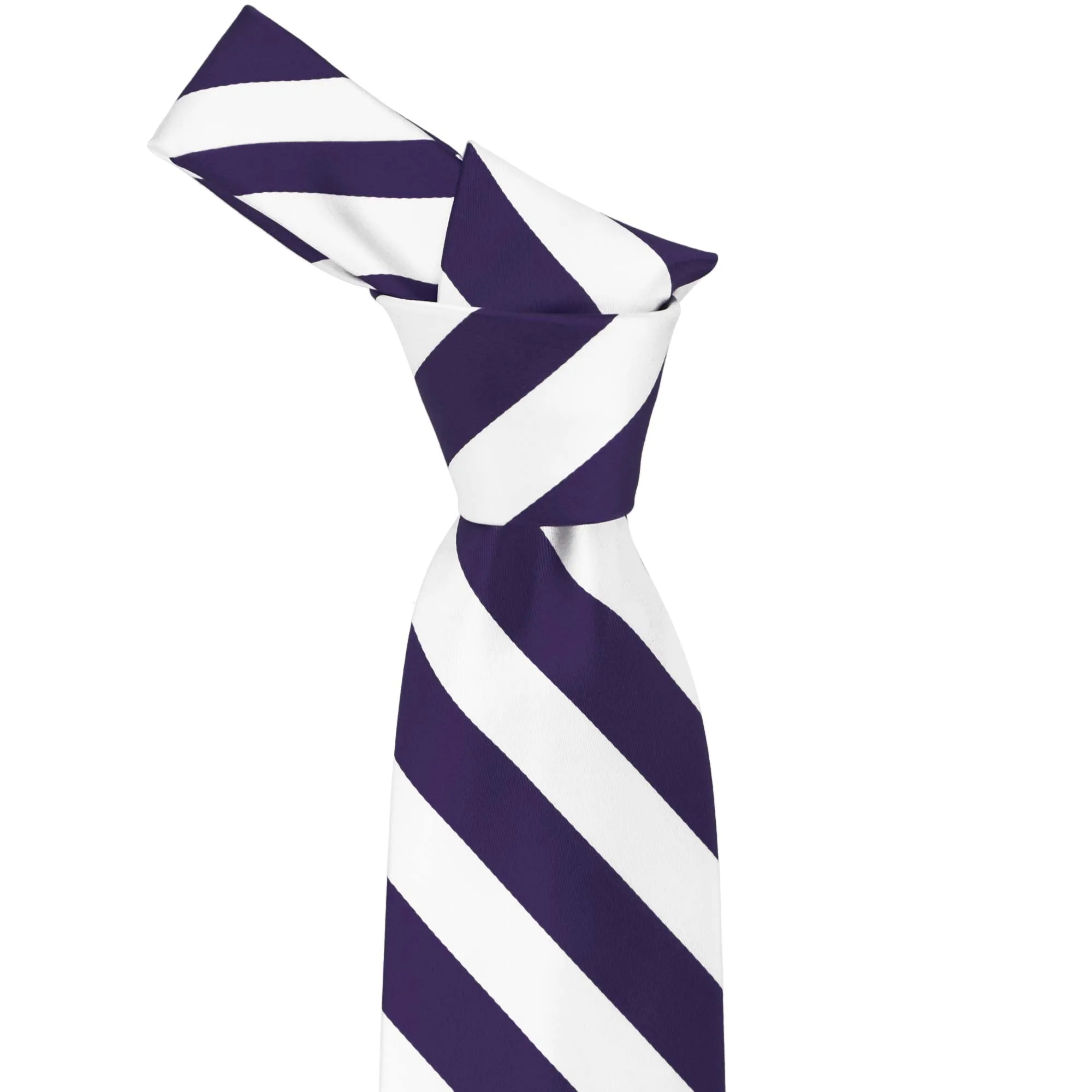 Lapis Purple and White Striped Tie sold by TieMart product image thumbnail 2
