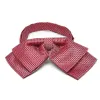 Red Henry Grain Pattern Floppy Bow Tie sold by TieMart