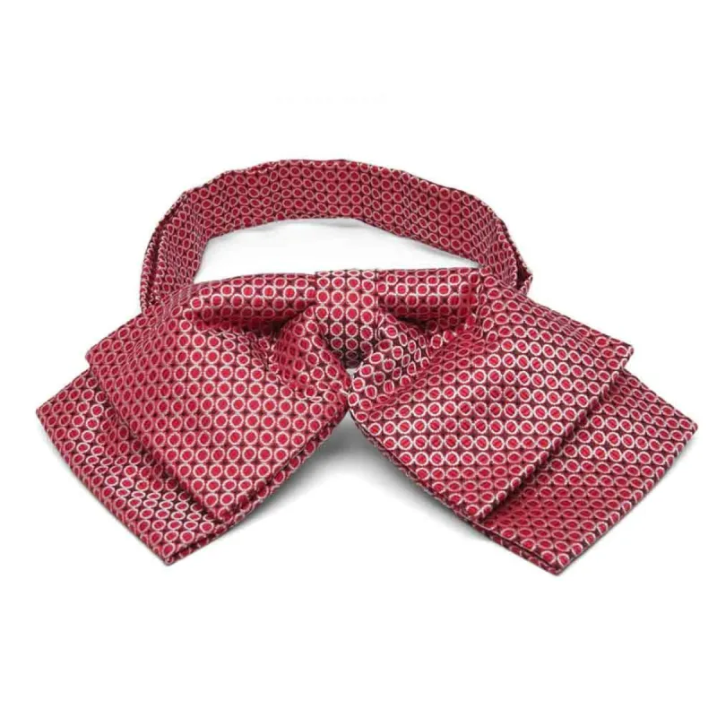 Red Henry Grain Pattern Floppy Bow Tie sold by TieMart