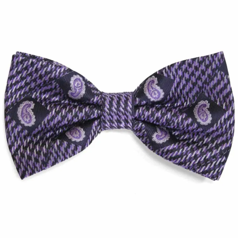 Purple Churchill Paisley Bow Tie sold by TieMart
