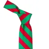 Red and Green Striped Tie sold by TieMart