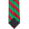 Red and Green Striped Tie sold by TieMart