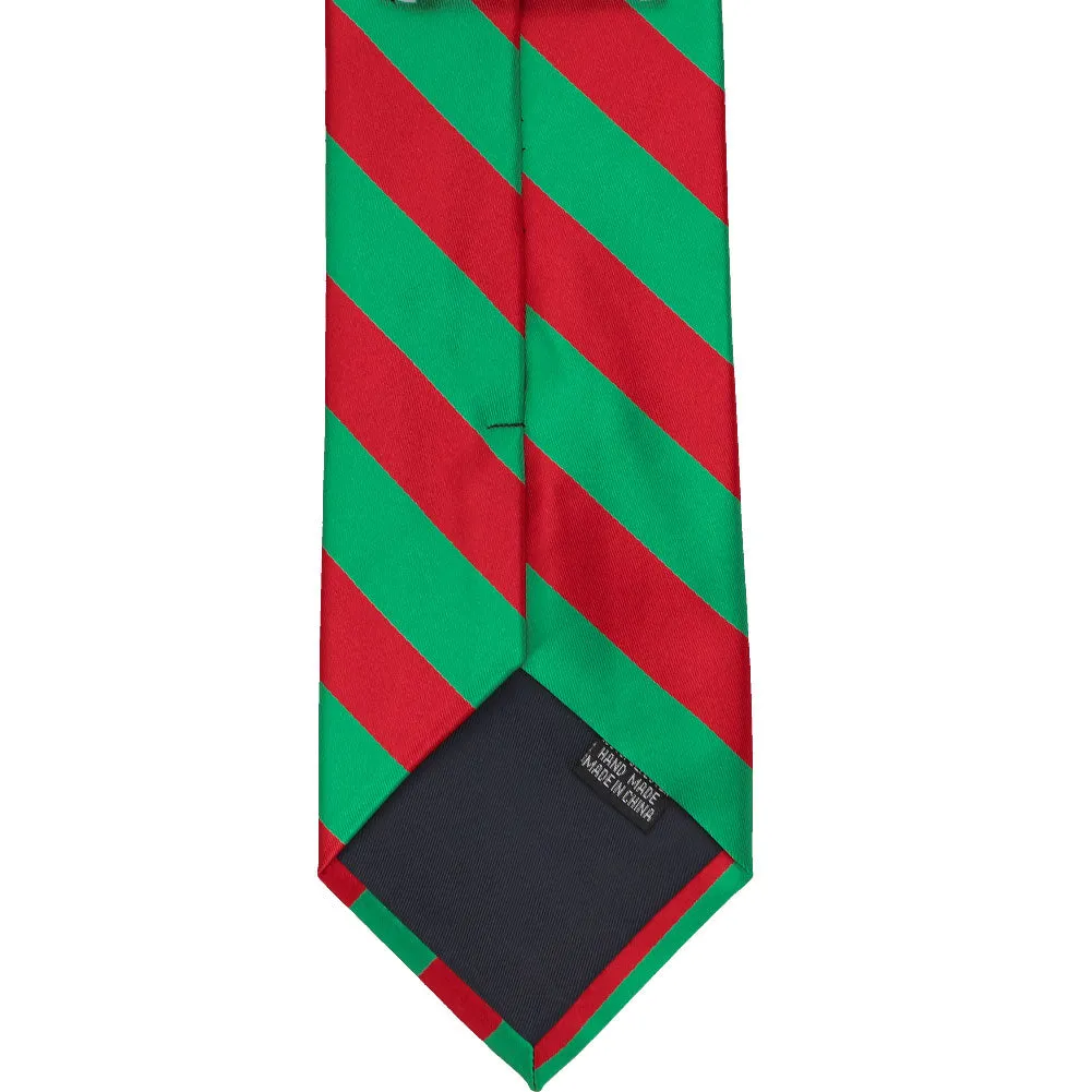 Red and Green Striped Tie sold by TieMart product image thumbnail 5