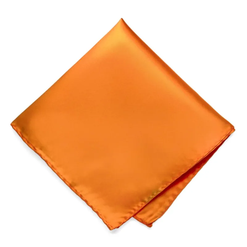 Orange Premium Pocket Square sold by TieMart