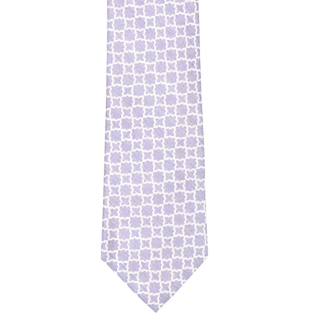 Purple Moroccan Trellis Cotton/Silk Narrow Necktie, 3" Width sold by TieMart product image thumbnail 2
