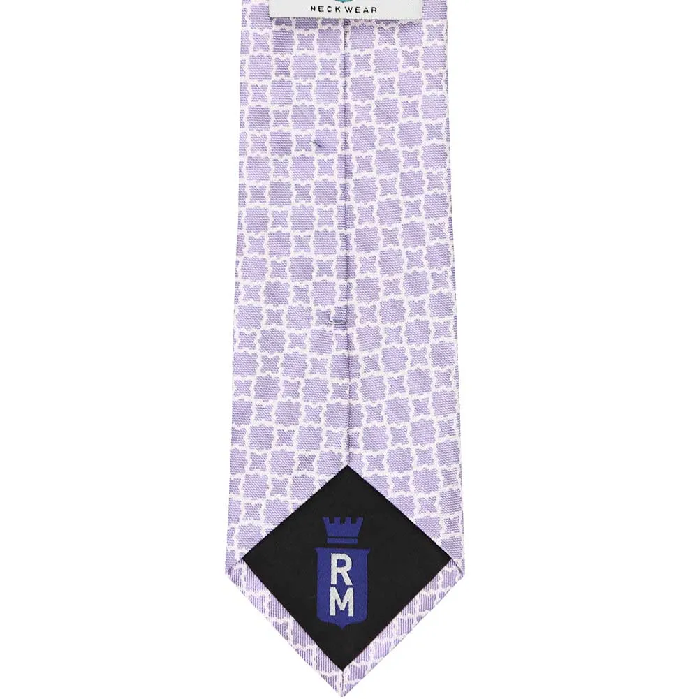 Purple Moroccan Trellis Cotton/Silk Narrow Necktie, 3" Width sold by TieMart product image thumbnail 3