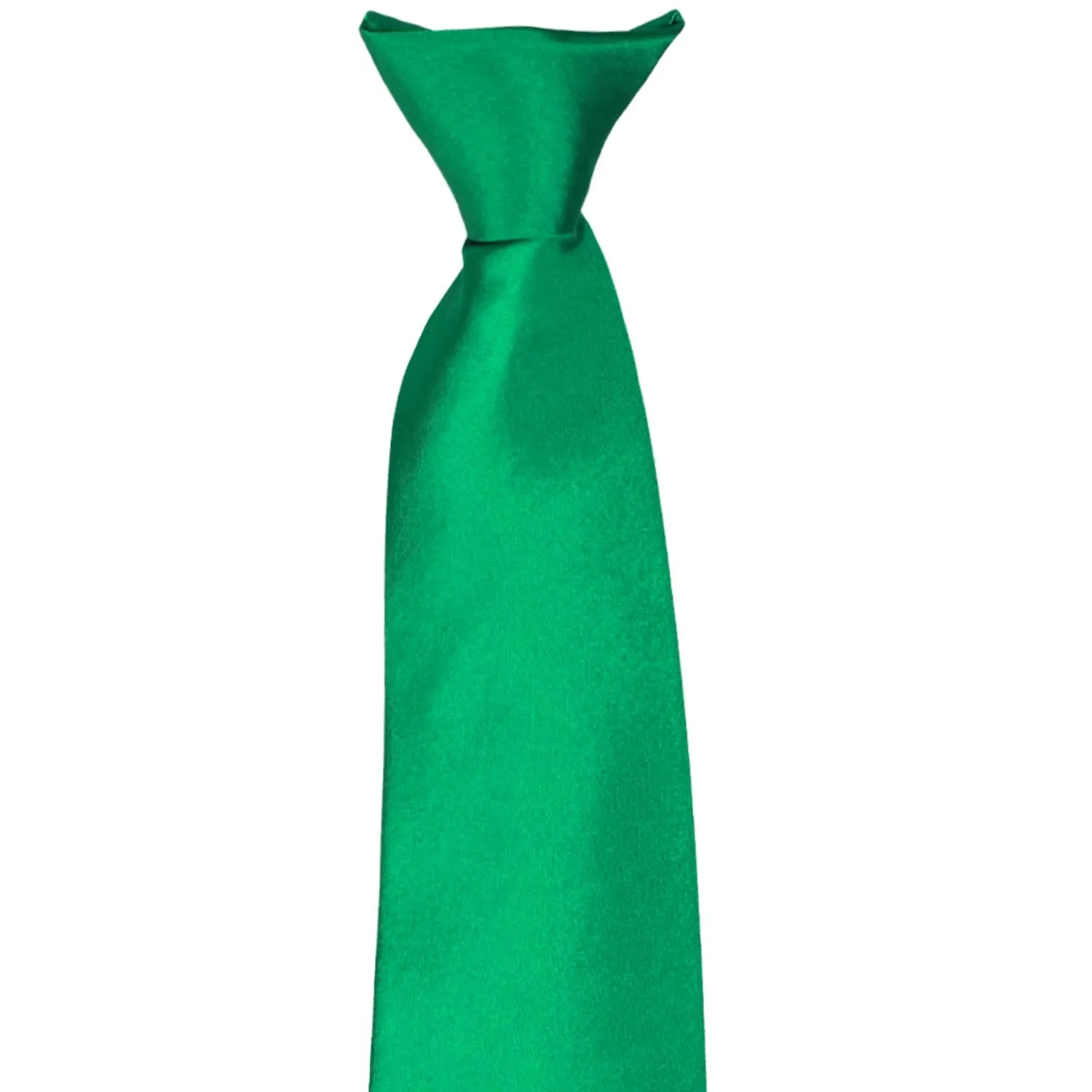 Green Solid Color Clip-On Tie sold by TieMart product image thumbnail 2