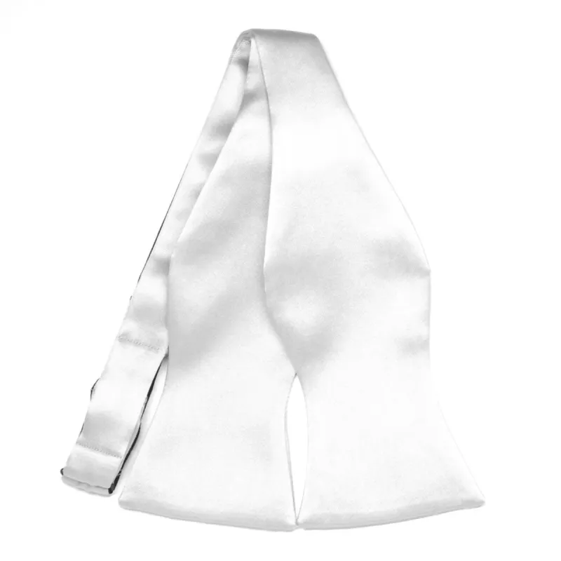 White Premium Self-Tie Bow Tie sold by TieMart
