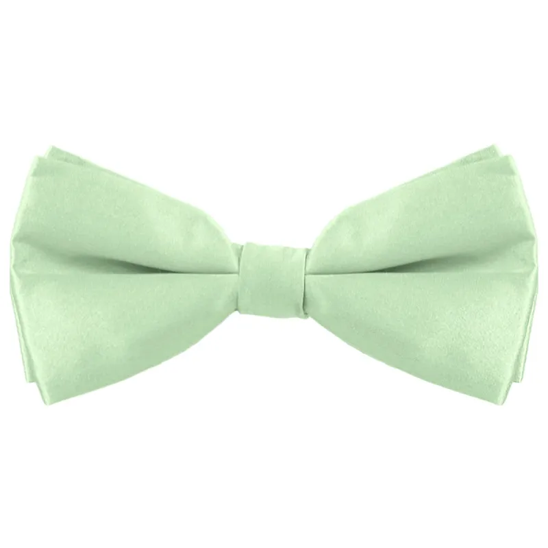 Light Mint Silk Bow Tie sold by TieMart