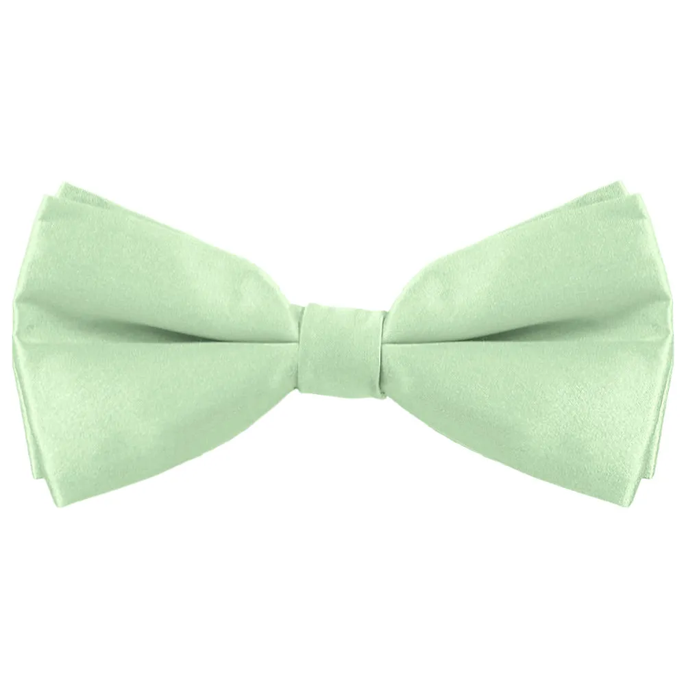 Light Mint Silk Bow Tie sold by TieMart
