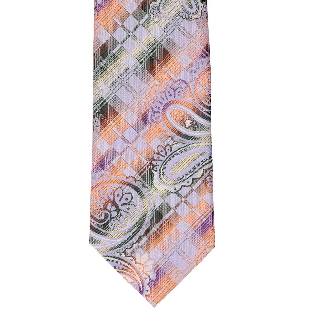 Lilac Cascade Paisley Necktie sold by TieMart product image thumbnail 2