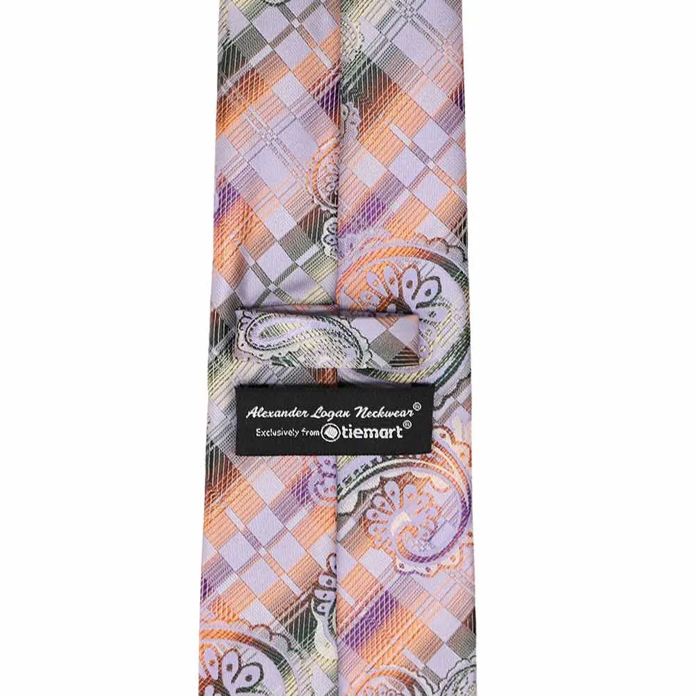 Lilac Cascade Paisley Necktie sold by TieMart product image thumbnail 3