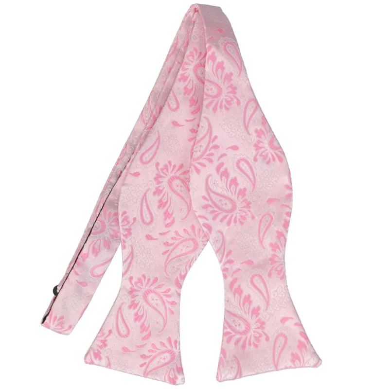 Pink Telluride Paisley Self-Tie Bow Tie sold by TieMart
