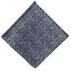 Navy Blue and Silver Architect Pebble Pattern Silk Pocket Square sold by TieMart