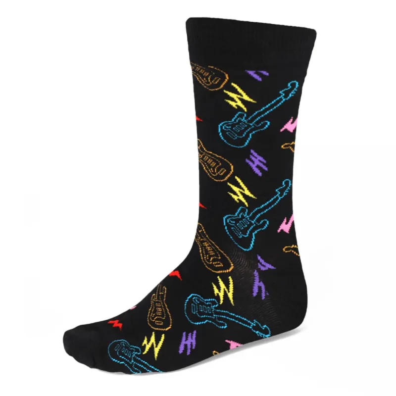 Men's Neon Electric Guitar Socks sold by TieMart