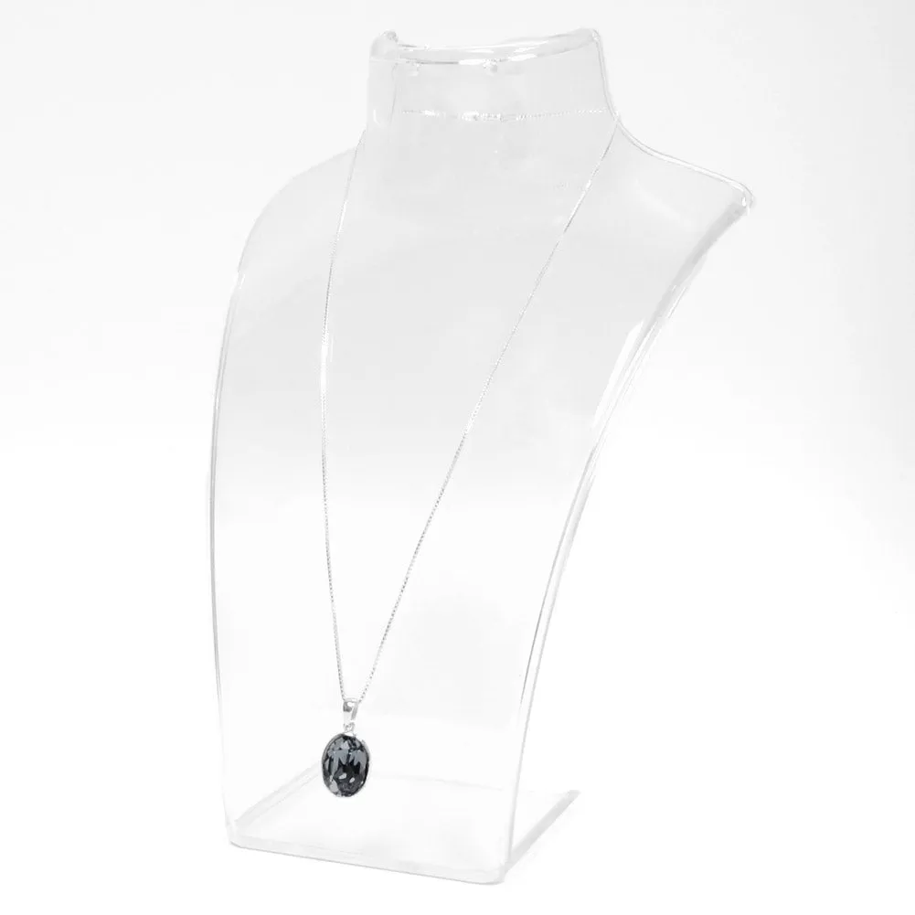 Graphite Gray Oval Shaped Crystal Necklace sold by TieMart product image thumbnail 2