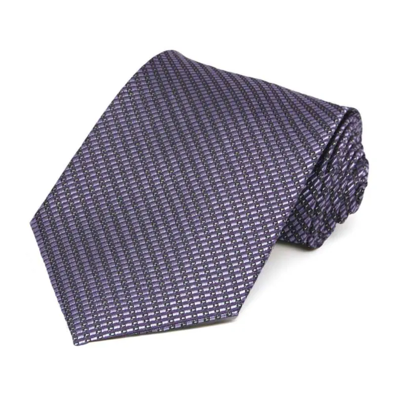 Victorian Lilac Dynasty Check Cotton/Silk Necktie sold by TieMart