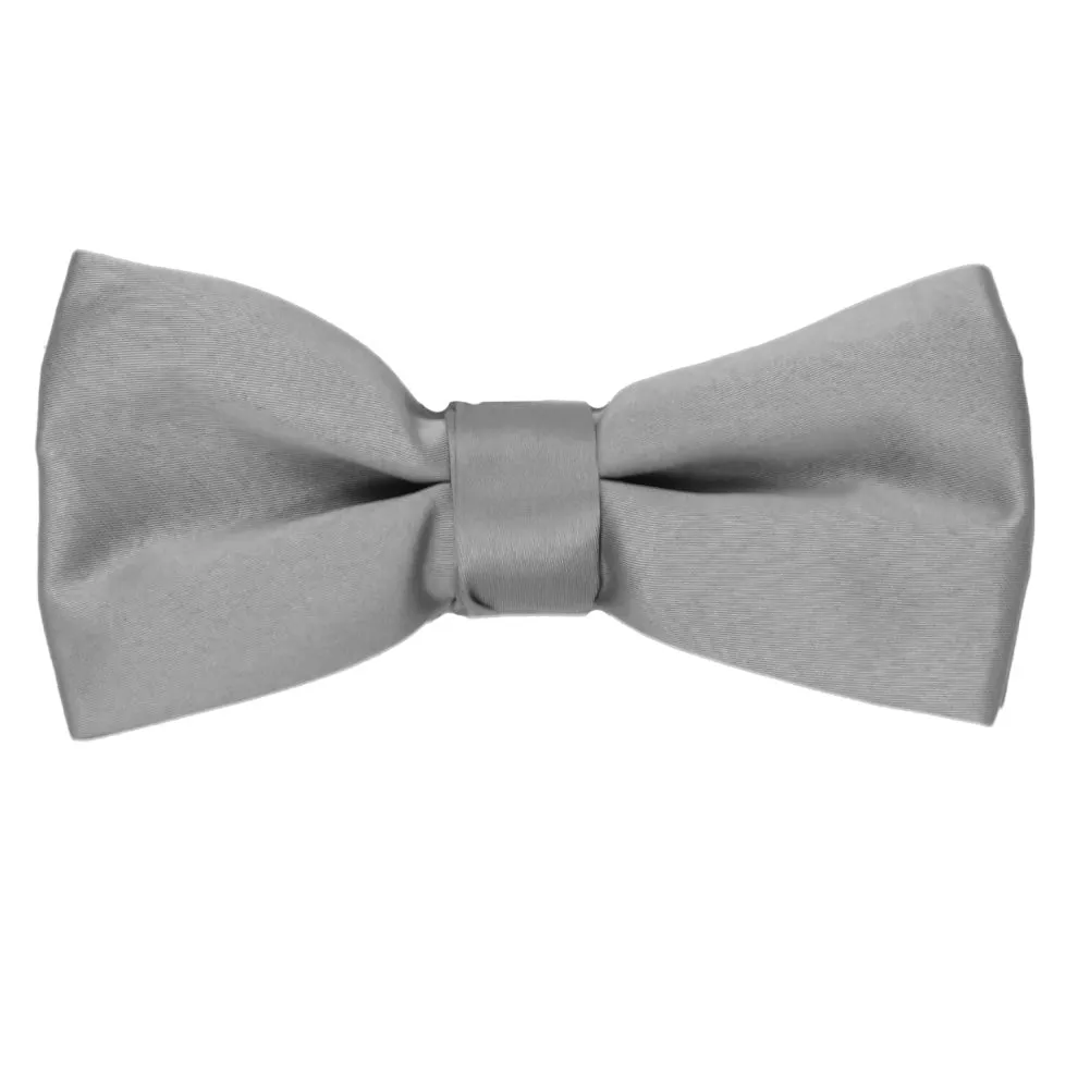 Moonshine Gray Band Collar Bow Tie sold by TieMart